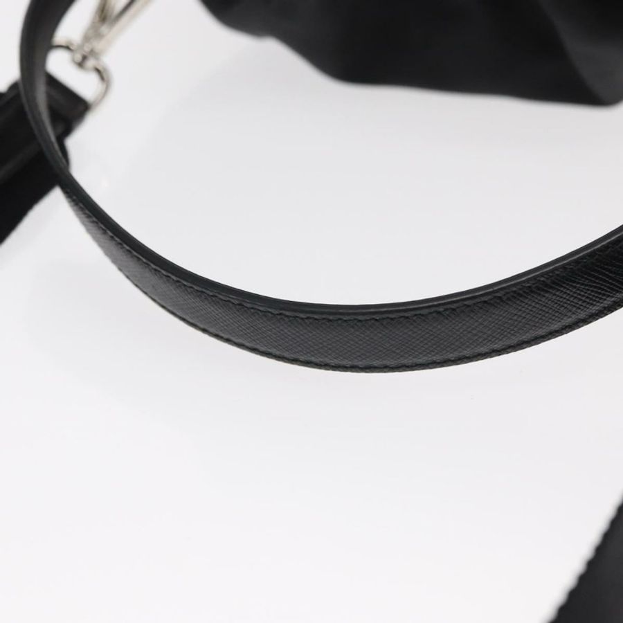 【日本直送】PRADA 尼龍雙肩手提包,黑色銀色,正品,貨號 158945SAM-6