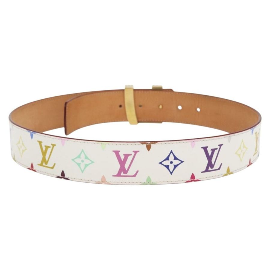 【日本直送】路易威登 (LOUIS VUITTON) 多色皮帶,LV 印花字母鉚釘 M6909,正品編號 159470V-1