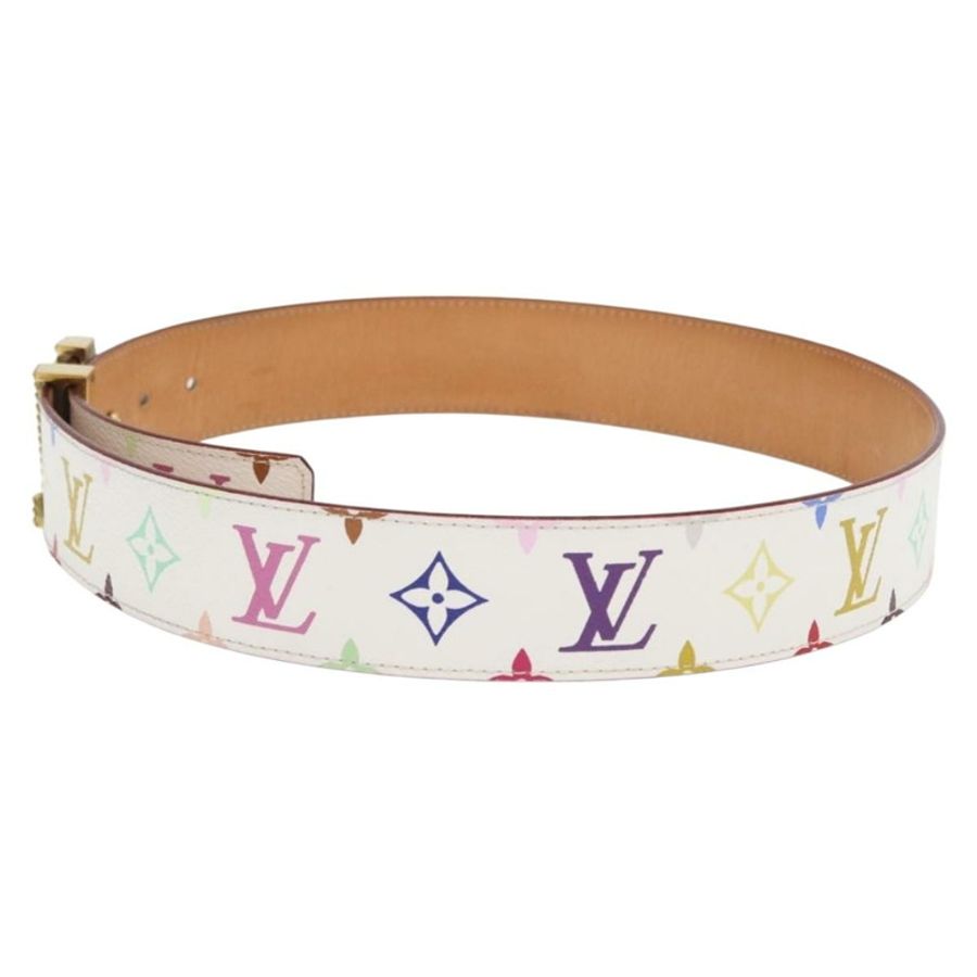 【日本直送】路易威登 (LOUIS VUITTON) 多色皮帶,LV 印花字母鉚釘 M6909,正品編號 159470V-2
