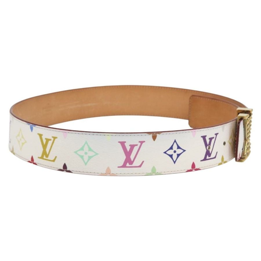 【日本直送】路易威登 (LOUIS VUITTON) 多色皮帶,LV 印花字母鉚釘 M6909,正品編號 159470V-3