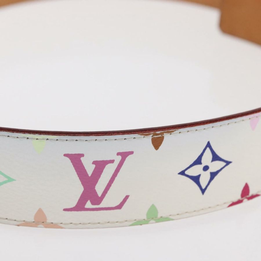 【日本直送】路易威登 (LOUIS VUITTON) 多色皮帶,LV 印花字母鉚釘 M6909,正品編號 159470V-4