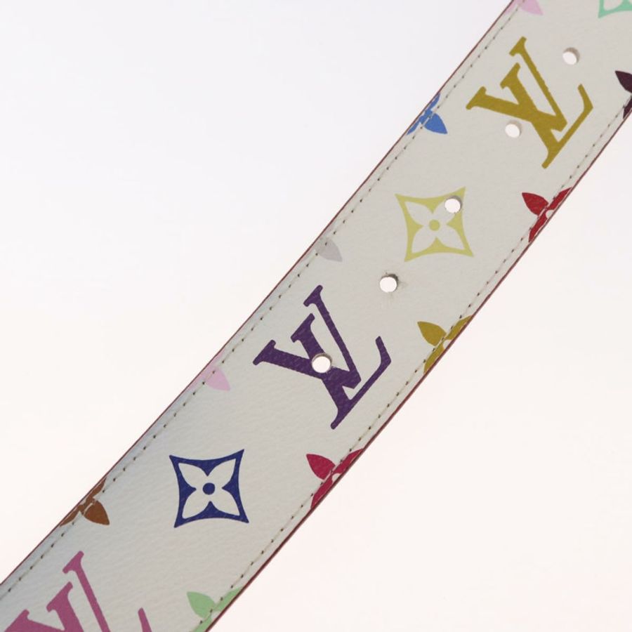 【日本直送】路易威登 (LOUIS VUITTON) 多色皮帶,LV 印花字母鉚釘 M6909,正品編號 159470V-12
