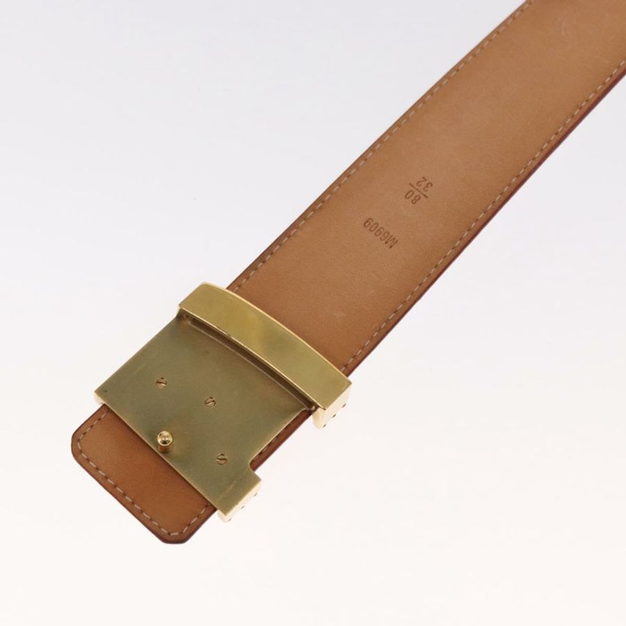 【日本直送】路易威登 (LOUIS VUITTON) 多色皮帶,LV 印花字母鉚釘 M6909,正品編號 159470V-14