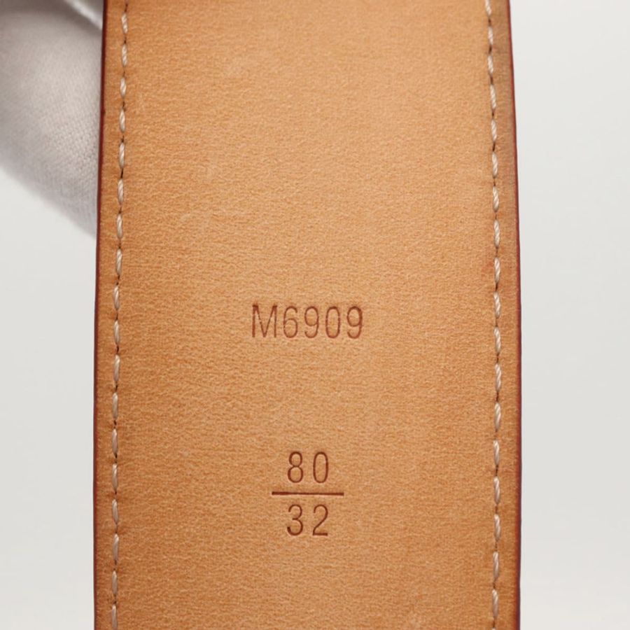 【日本直送】路易威登 (LOUIS VUITTON) 多色皮帶,LV 印花字母鉚釘 M6909,正品編號 159470V-21
