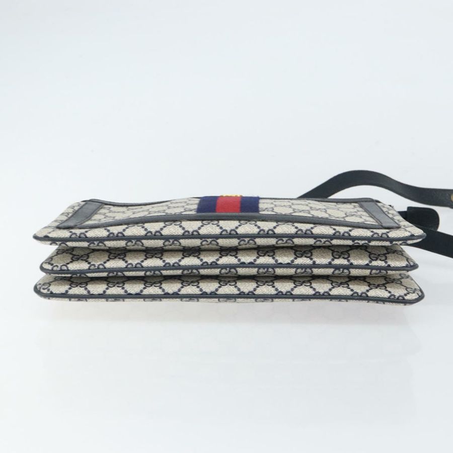 【日本直送】GUCCI GG Supreme Sherry Line 單肩包 PVC 海軍藍/紅色 14 02 013 正品 BA9411-4