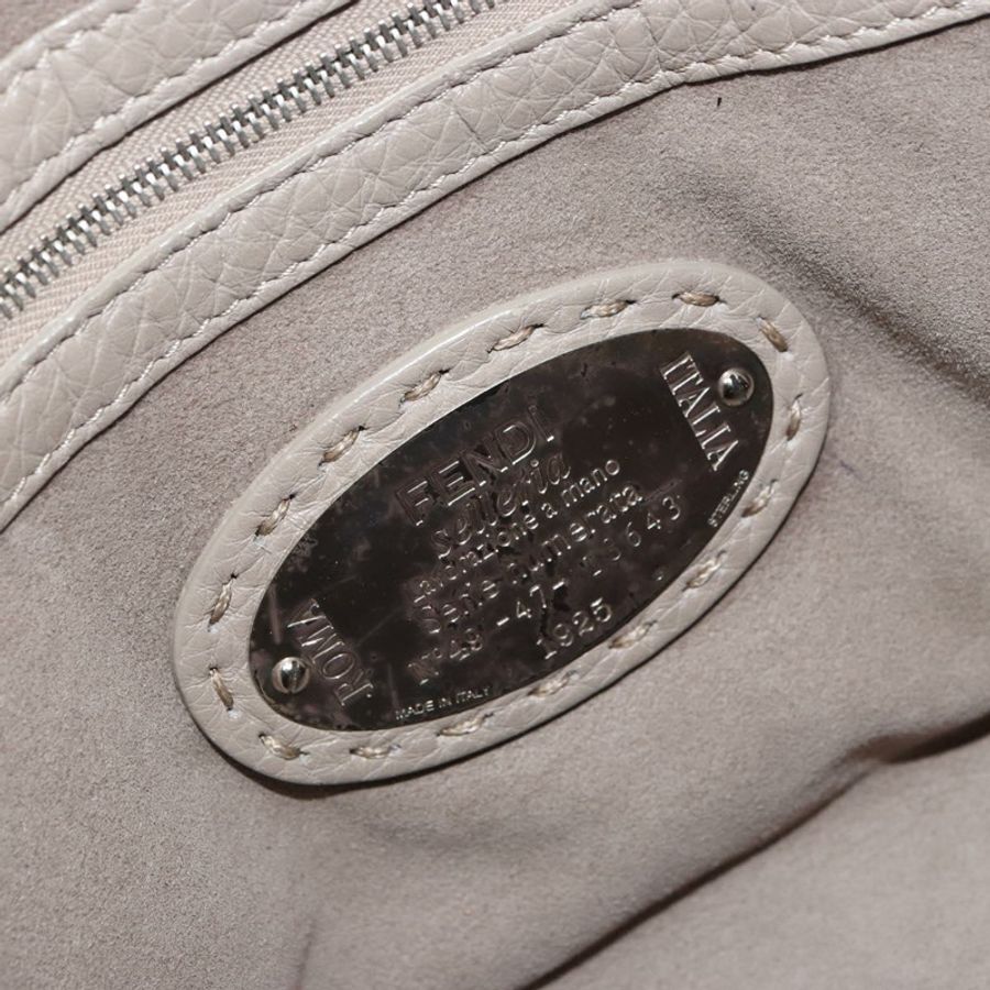 【日本直送】FENDI Celeria Ray 手提包 皮革 兩用 灰色 銀色 正品 BA9567-20