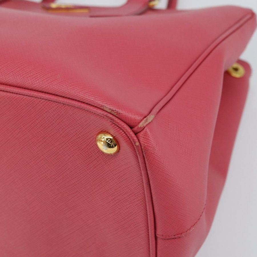 【日本直送】PRADA Galleria 手提包 Safiano 皮革 粉紅色 金色裝飾 正品 yk19919-14