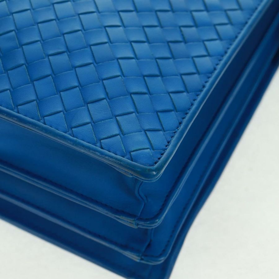 【日本直送】BOTTEGA VENETA INTRECCIATO 商務包皮革藍正品 161673V-13