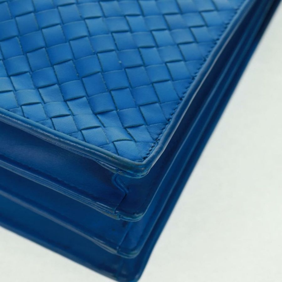 【日本直送】BOTTEGA VENETA INTRECCIATO 商務包皮革藍正品 161673V-15