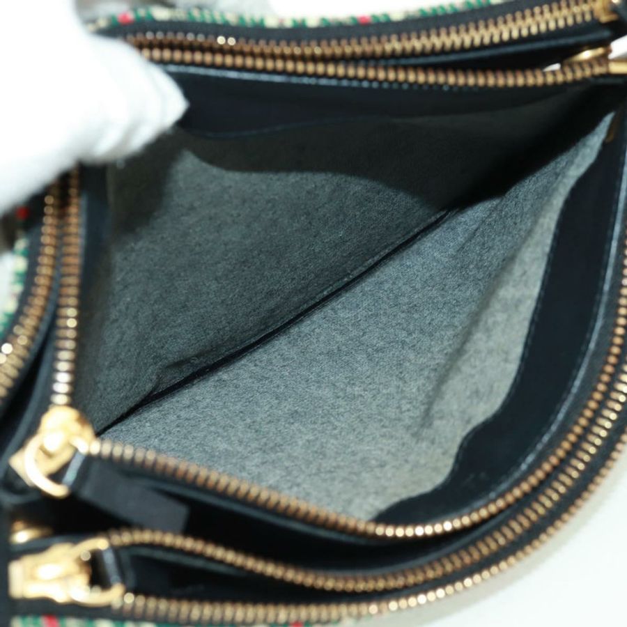 【日本直送】CELINE Trio 大單肩包,斜紋軟呢,綠色/金色,正品 162840V-22