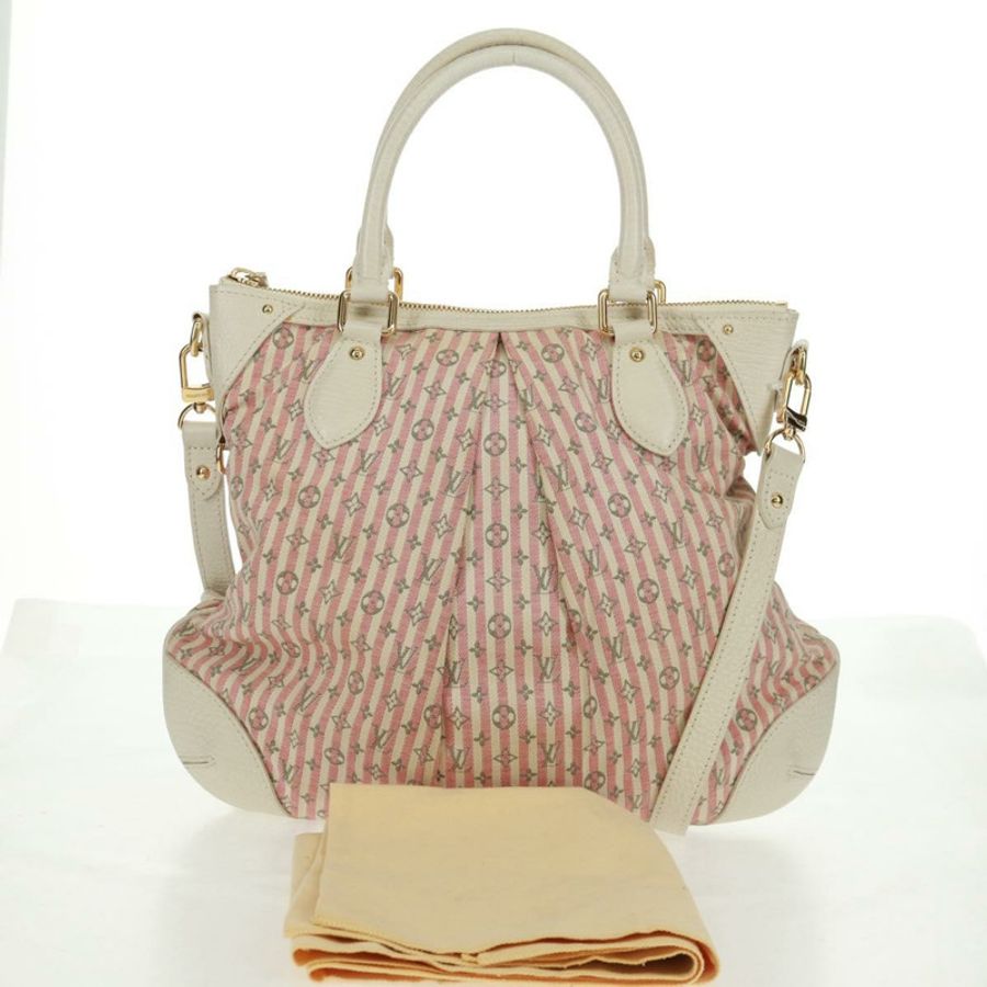 【日本直送】路易威登 Mini Lin Croisette Marina PM 手袋 粉紅色 白色 M95495 LV 正品 163361V-11