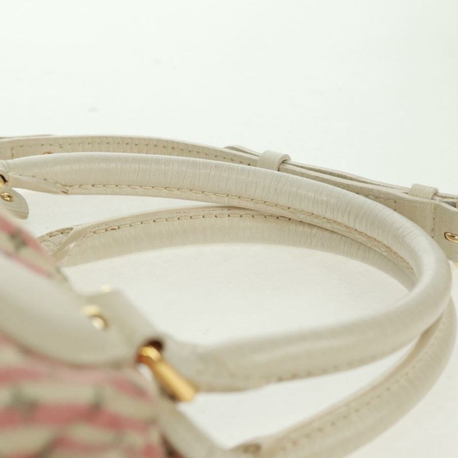 【日本直送】路易威登 Mini Lin Croisette Marina PM 手袋 粉紅色 白色 M95495 LV 正品 163361V-13
