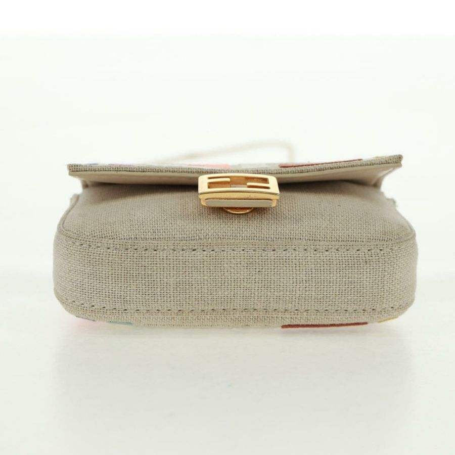 【日本直送】FENDI Zucca 帆布微型水桶包吊飾 多色金色 正品 163112SAM-4