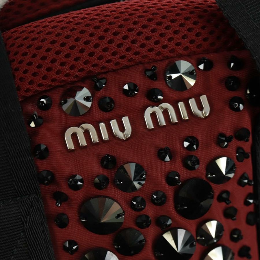 【日本直送】Miu Miu 雙肩包 尼龍皮革 酒紅色 5BZ005 正品 164089SAV-19