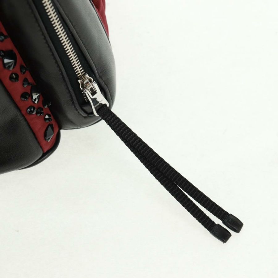 【日本直送】Miu Miu 雙肩包 尼龍皮革 酒紅色 5BZ005 正品 164089SAV-20