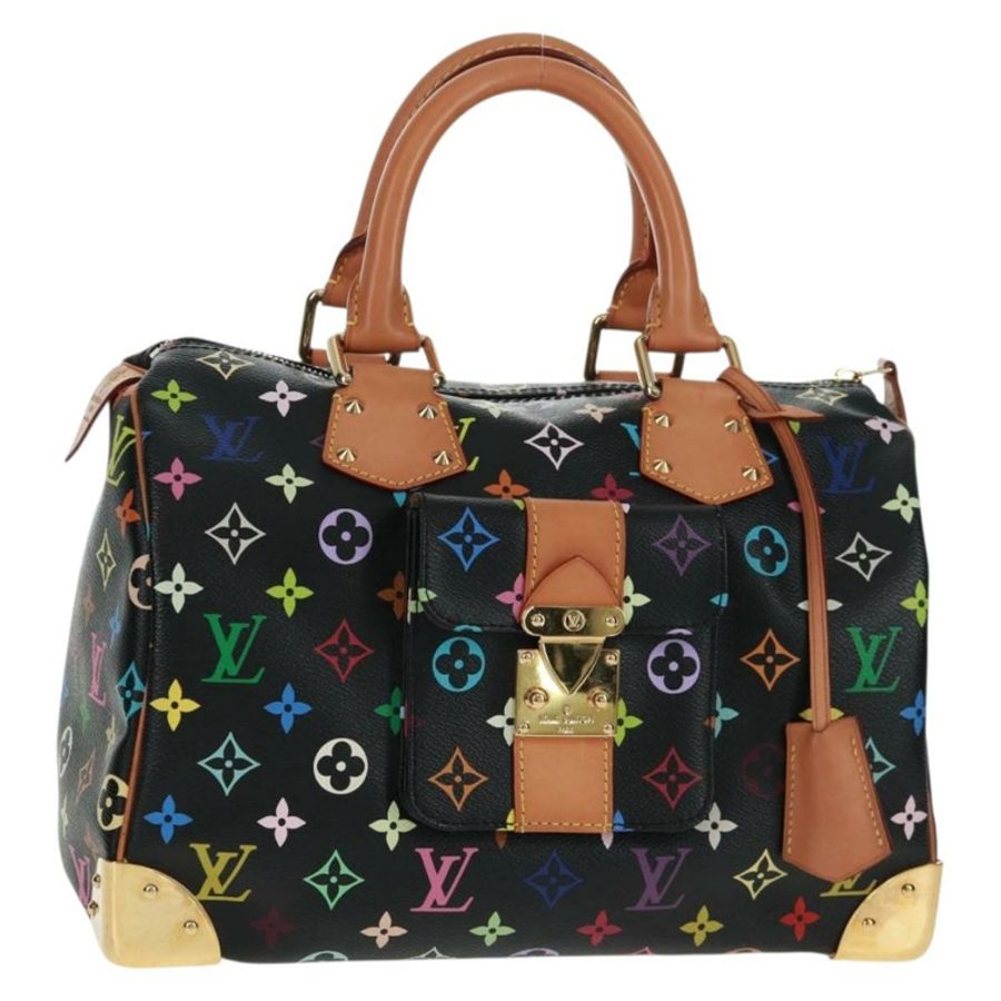 【日本直送】路易威登 Monogram Multicolor Speedy 30 手提包 黑色 M92642 正品 157571SM-0