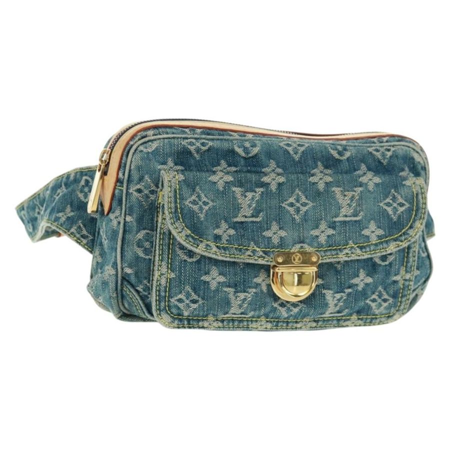 【日本直送】路易威登 Monogram 牛仔布腰包/斜背包 藍色 M95347 LV 正品 164002SAV-0