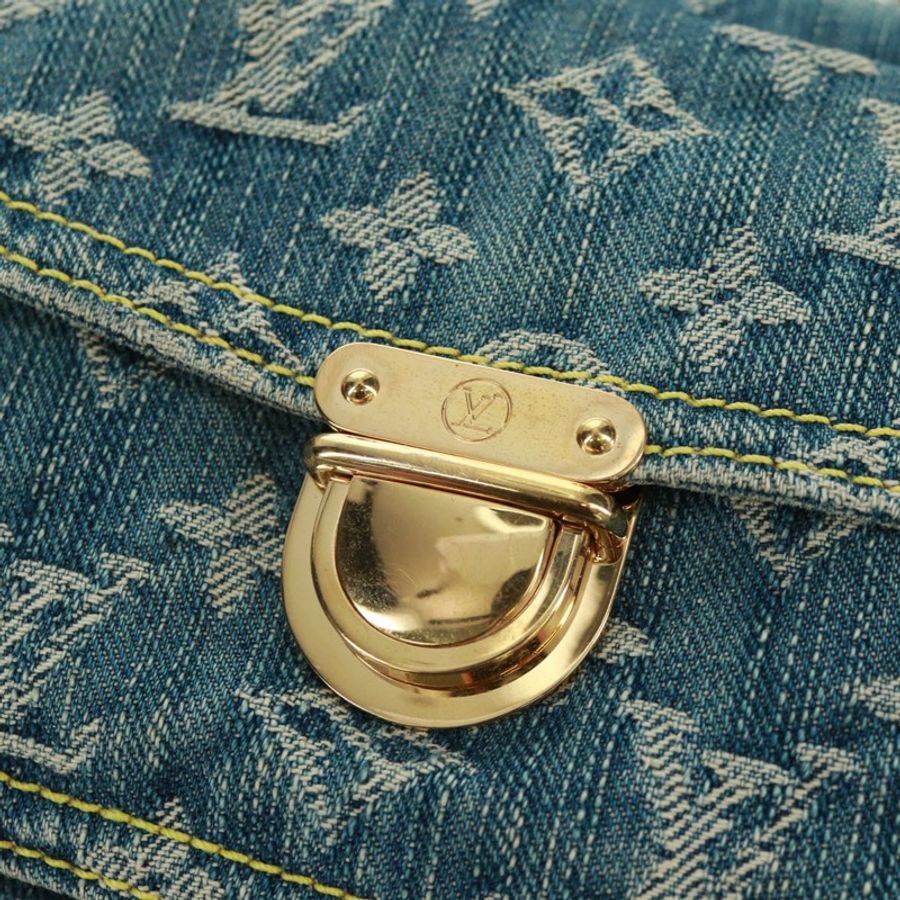 【日本直送】路易威登 Monogram 牛仔布腰包/斜背包 藍色 M95347 LV 正品 164002SAV-16