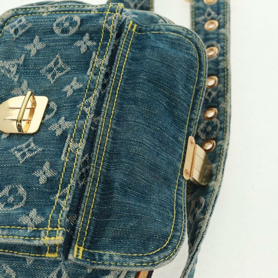 【日本直送】路易威登 Monogram 牛仔布腰包/斜背包 藍色 M95347 LV 正品 164002SAV-17
