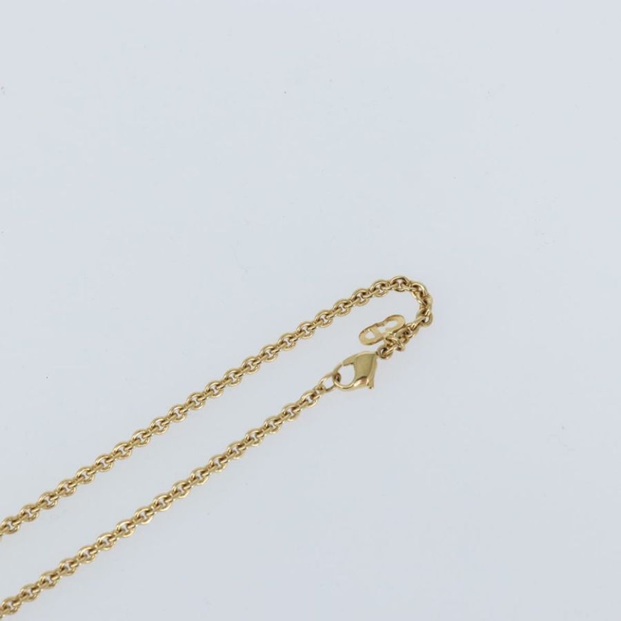 【日本直送】Christian Dior 水晶項鍊 金屬金 Auth mr1949-6