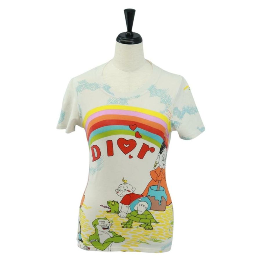 【日本直送】Christian Dior Galliano 時期短袖T卹,純棉白色,正品,貨號164303M-0