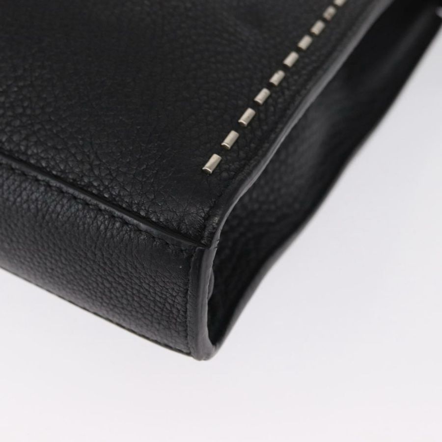 【日本直送】FENDI Selleria Peek A Boo Fit 手提包 皮革 2way 黑色 銀色 Auth ka1663-16