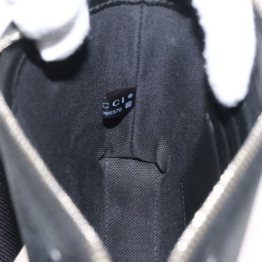 【日本直送】GUCCI GG Supreme 單肩包 PVC 黑銀 723306 正品 ka1628M-22