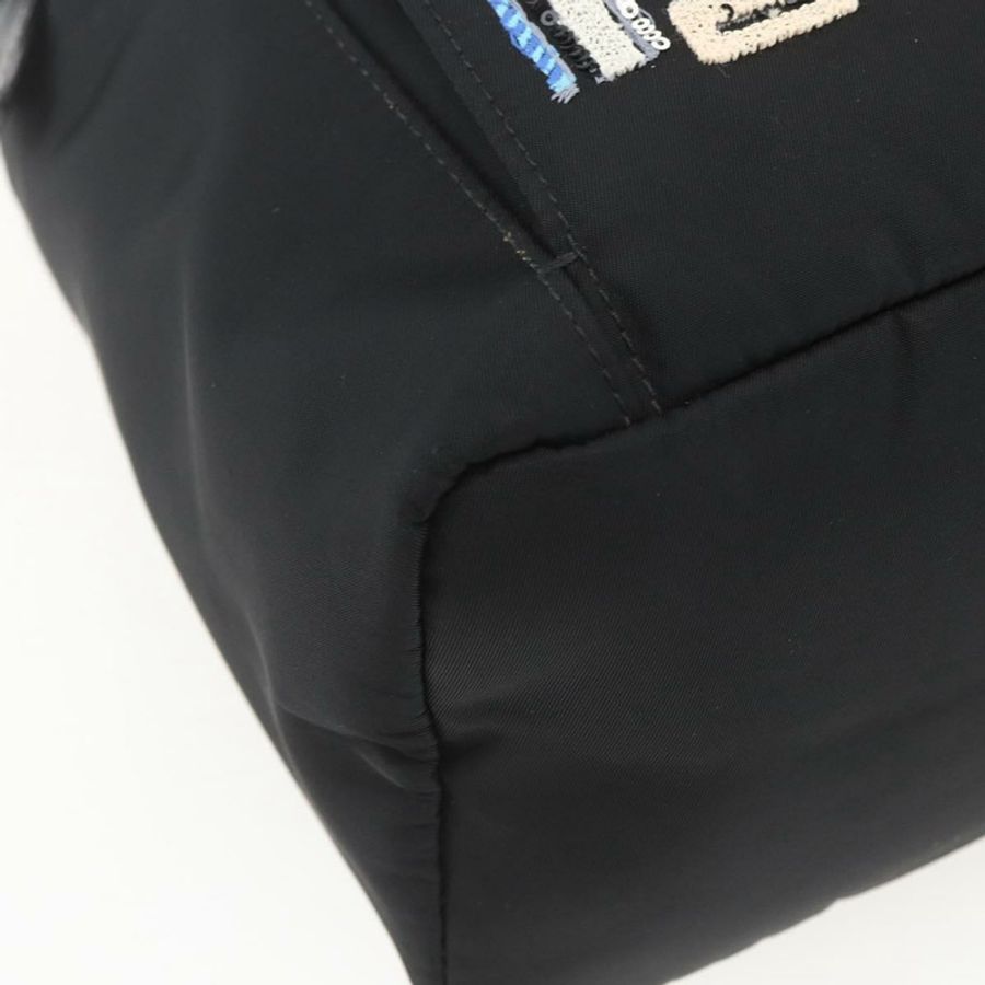 【日本直送】FENDI 亮片雙肩包 尼龍 黑色 銀色 正品 ka1621M-15