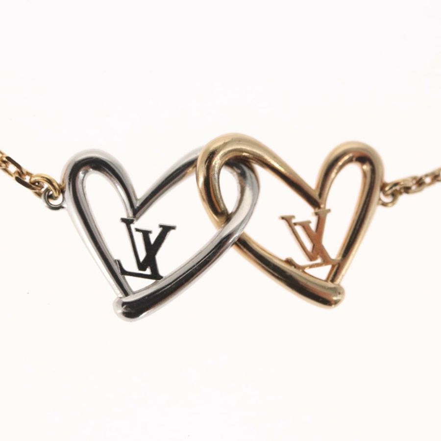 【日本直送】路易威登 (LOUIS VUITTON) 黃銅心形手鐲,金色,編號 M00466,LV 正品,編號 165877SM-9