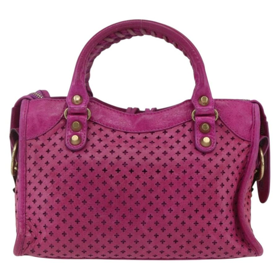 【日本直送】BALENCIAGA 經典迷你都會包 皮革 兩用 粉金配色 300295 正品 163743SAV-1