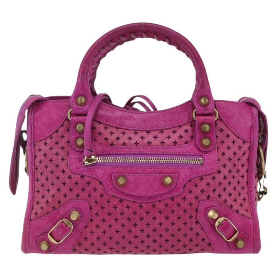 【日本直送】BALENCIAGA 經典迷你都會包 皮革 兩用 粉金配色 300295 正品 163743SAV-12