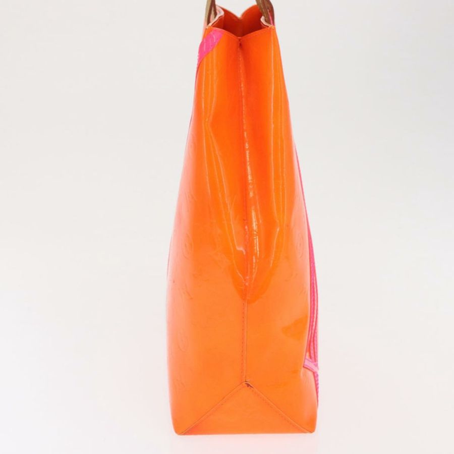 【日本直送】路易威登 Monogram Vernis Fluo Reade MM 手袋 橙粉色 M91902 正品 169293V-2