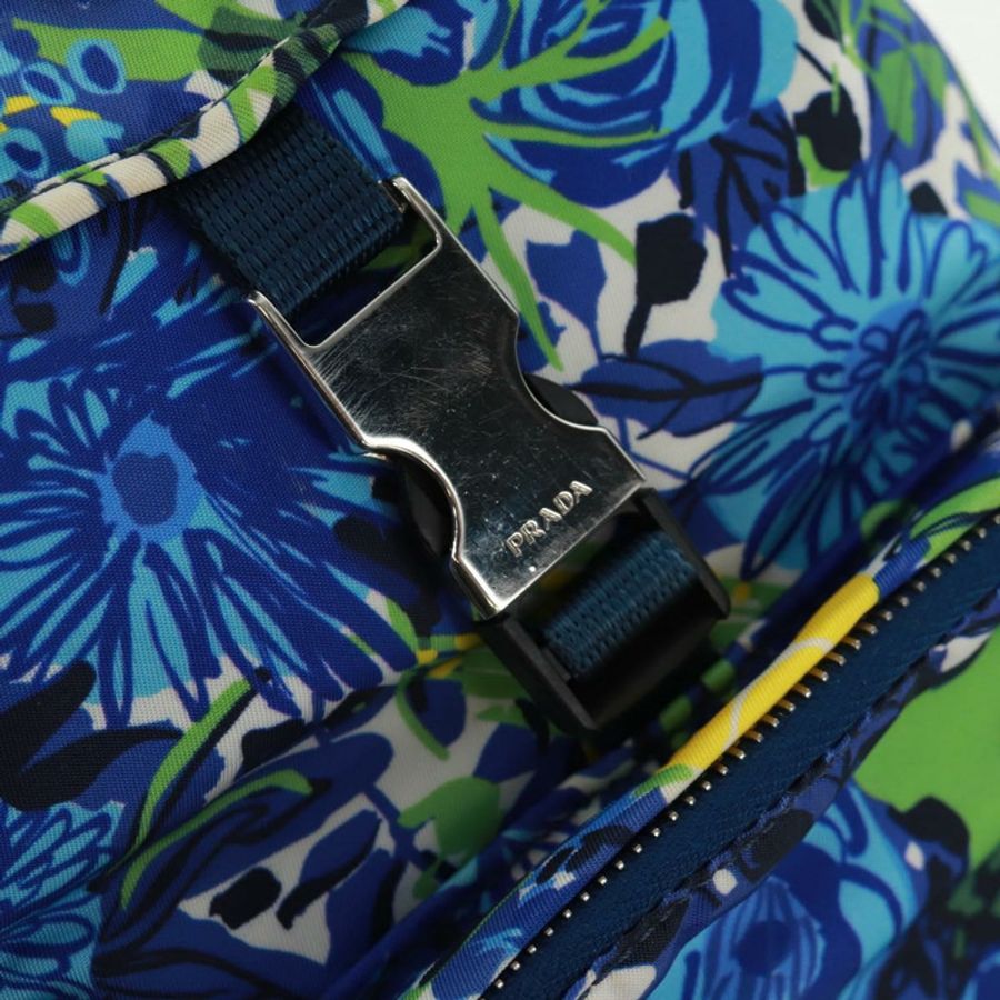 【日本直送】PRADA 雙肩包 尼龍 淺藍色 銀色 正品 169566V-23