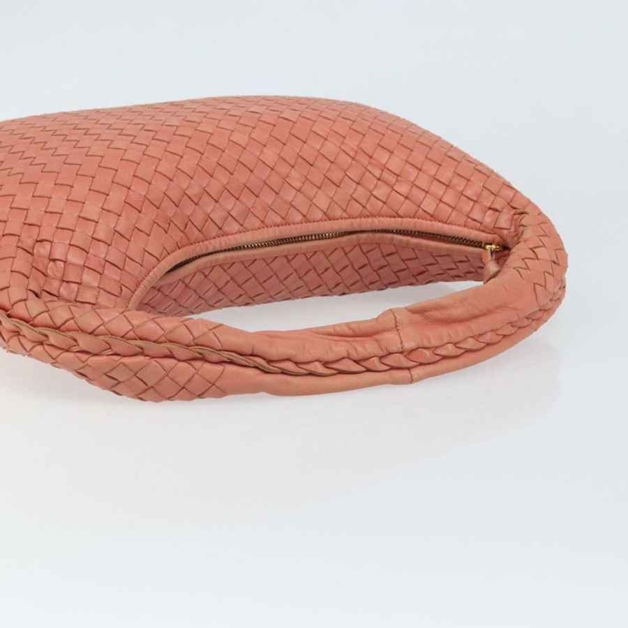 【日本直送】BOTTEGA VENETA INTRECCIATO Hobo 手提包皮革粉紅金正品 hk3480A-6