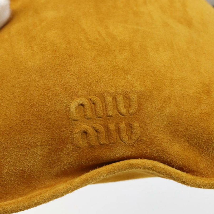 【日本直送】Miu Miu With Tricks 手提包 麂皮 黃色 金色 正品 BA10723SM-17