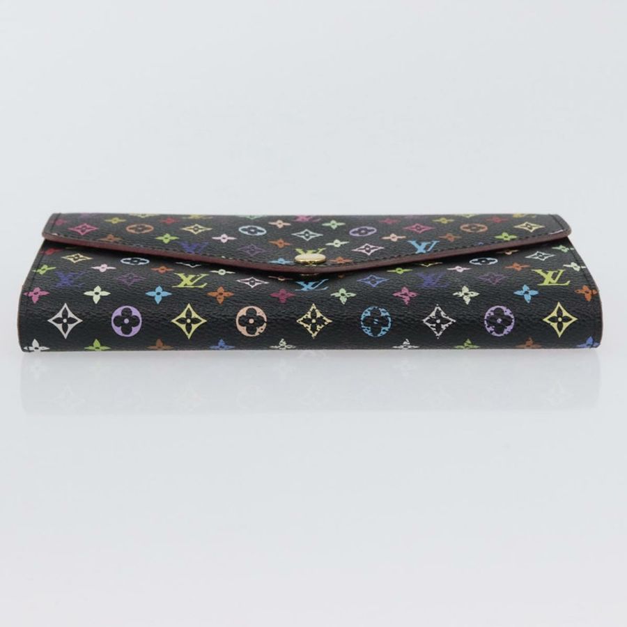 【日本直送】路易威登 (LOUIS VUITTON) 多色 Portefeiulle Sarah 皮夾 黑色 M60668 LV 正品 BA10859V-5