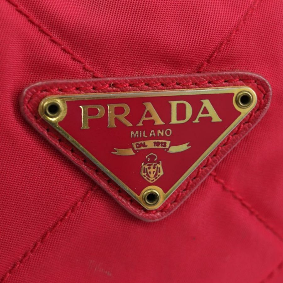 【日本直送】PRADA 尼龍粉紅金色鏈條單肩包 Auth 166995A-14