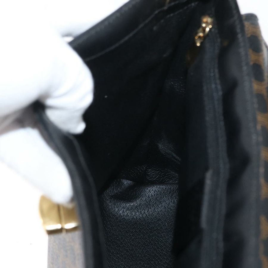 【日本直送】CELINE Macadam帆布肩背包 PVC皮革 黑色 金色 正品 171442V-18