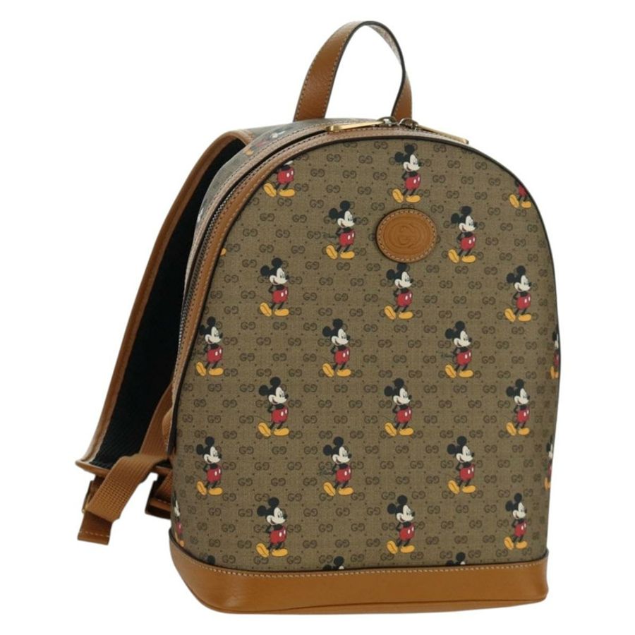 【日本直送】GUCCI Micro GG Supreme Disney 雙肩包 PVC 米色 金色 552884 正品 171451SAM-0
