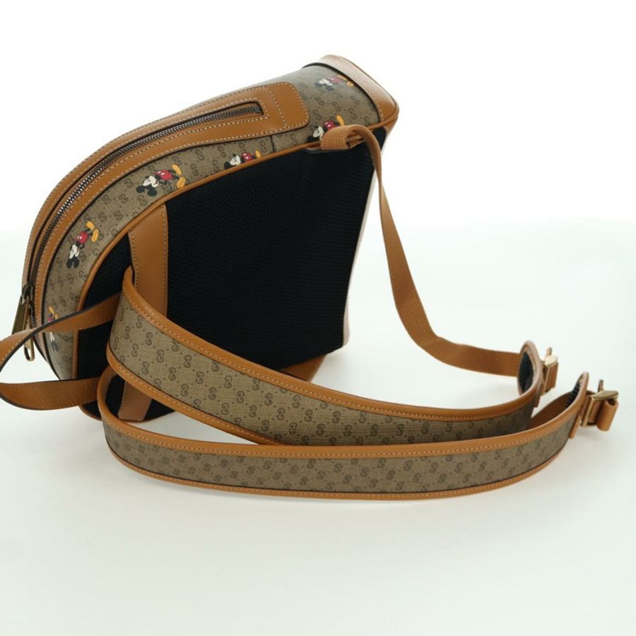 【日本直送】GUCCI Micro GG Supreme Disney 雙肩包 PVC 米色 金色 552884 正品 171451SAM-6
