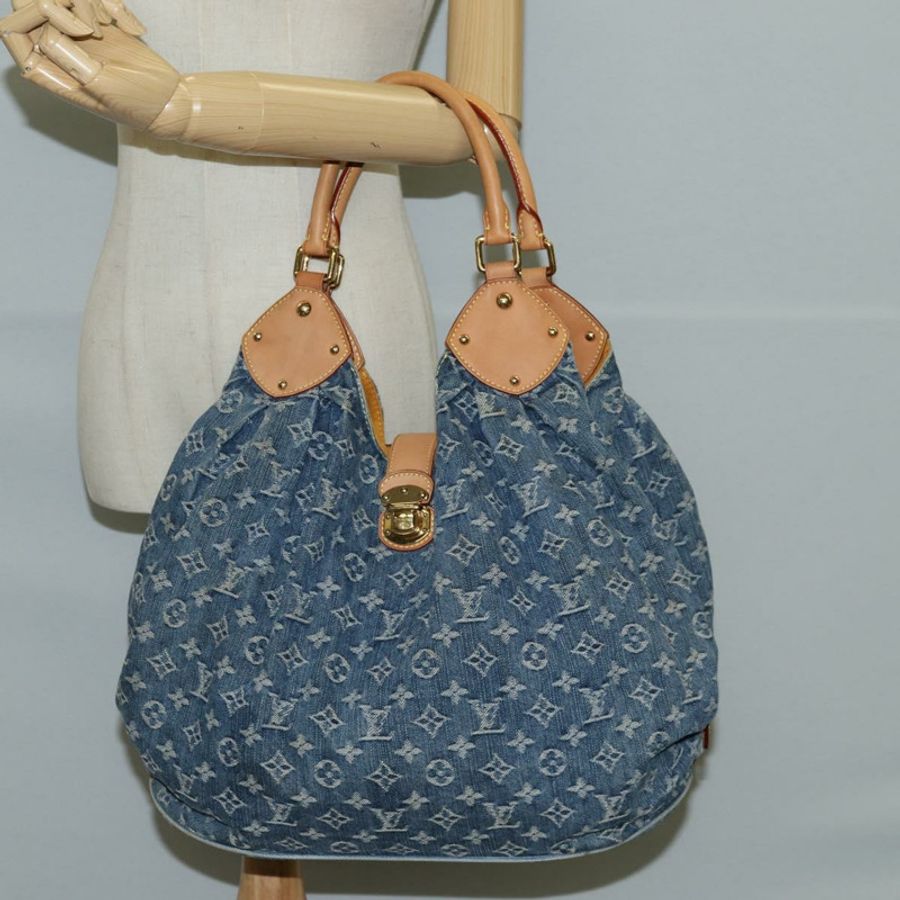 【日本直送】路易威登 Monogram Denim XL 手提包 藍色 M95515 LV 正品 128274SAV-22