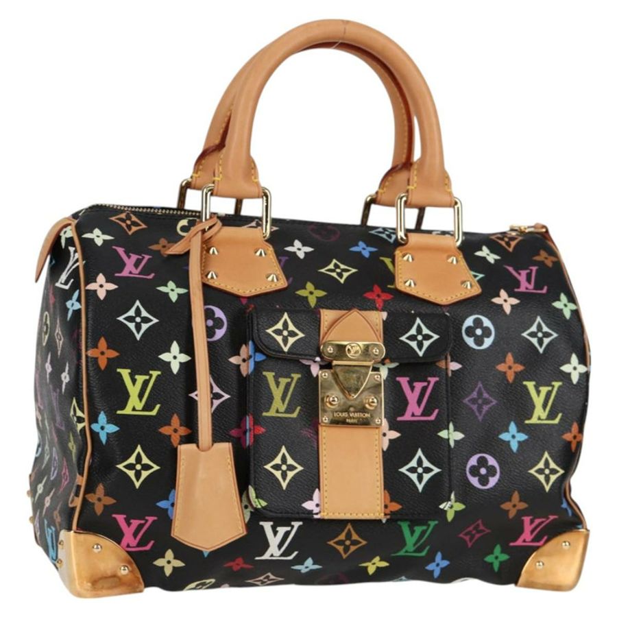 【日本直送】路易威登 Monogram Multicolor Speedy 30 手提包 黑色 M92642 正品 125838SAV-0