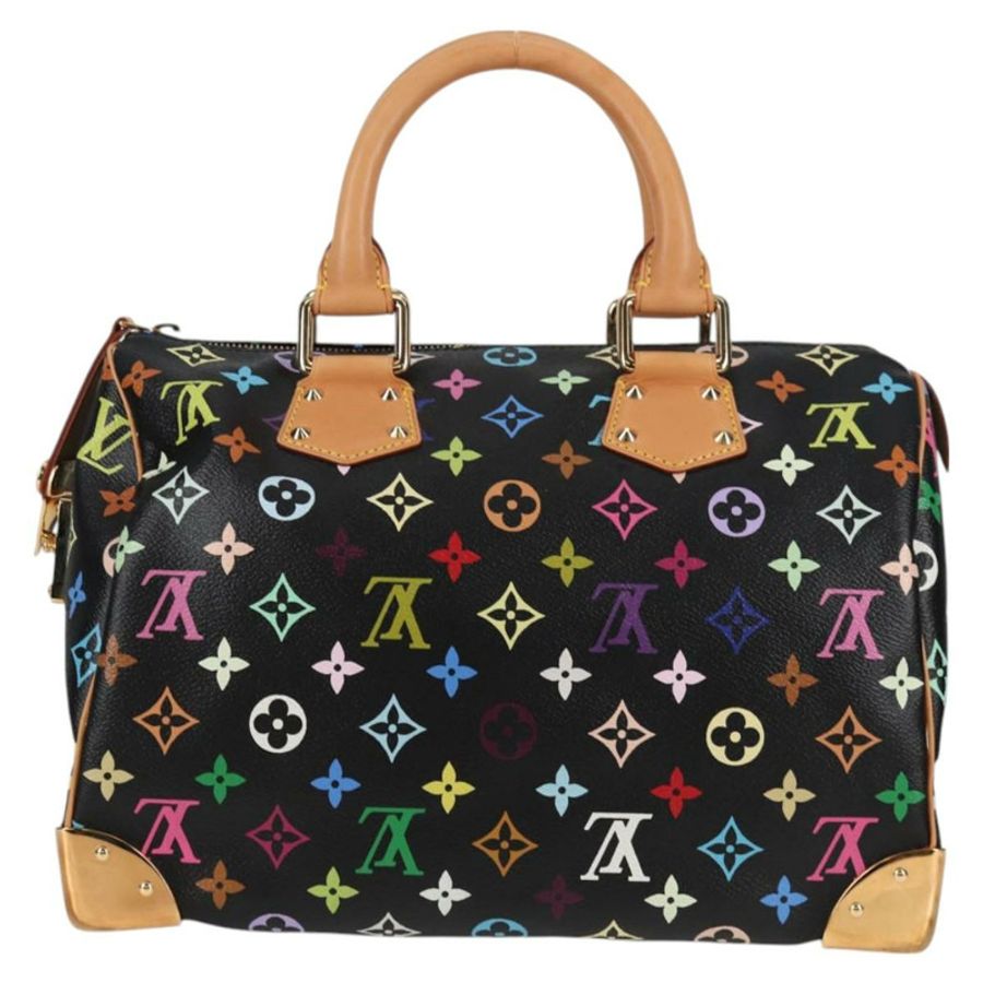【日本直送】路易威登 Monogram Multicolor Speedy 30 手提包 黑色 M92642 正品 125838SAV-1