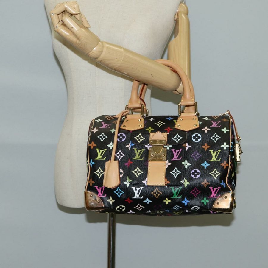 【日本直送】路易威登 Monogram Multicolor Speedy 30 手提包 黑色 M92642 正品 125838SAV-22