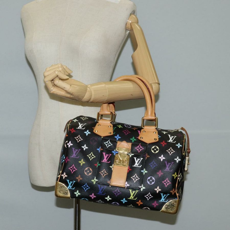 【日本直送】路易威登 Monogram Multicolor Speedy 30 手提包 黑色 M92642 正品 128856SAV-24