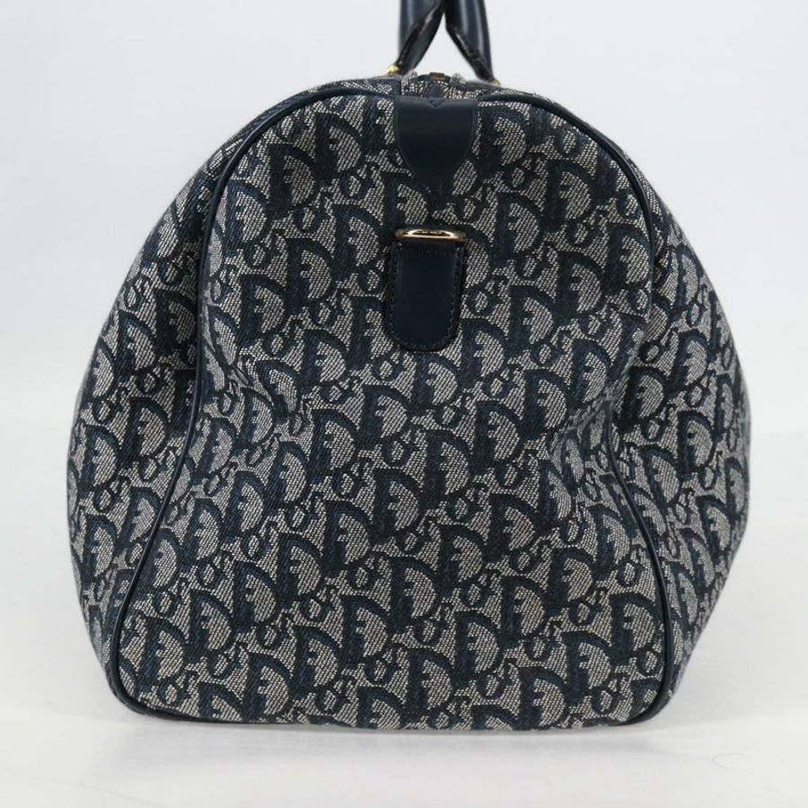 【日本直送】Christian Dior Trotter帆布波士頓包 海軍藍 金色 正品 129964SAV-2