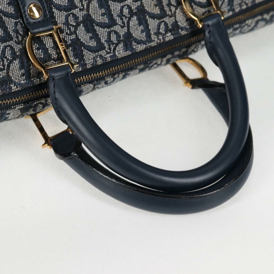 【日本直送】Christian Dior Trotter帆布波士頓包 海軍藍 金色 正品 129964SAV-6