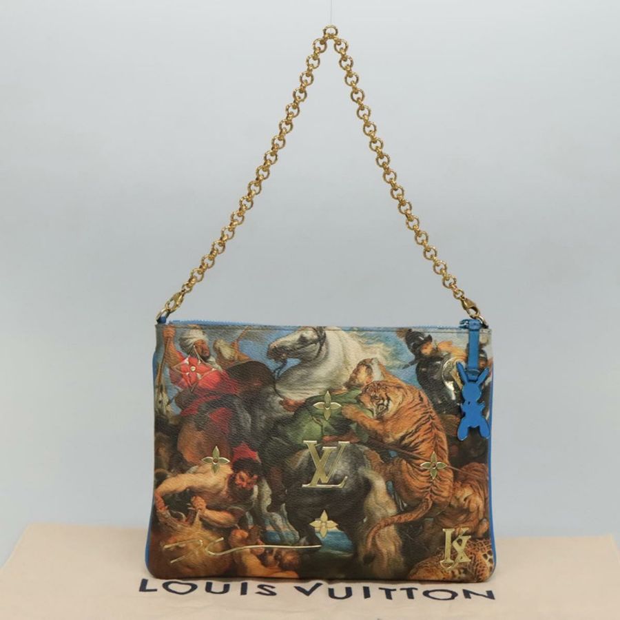 【日本直送】路易威登 Celty Pochette Plat Pouch Koons Rubens M64617 LV Auth 132960SAM-11