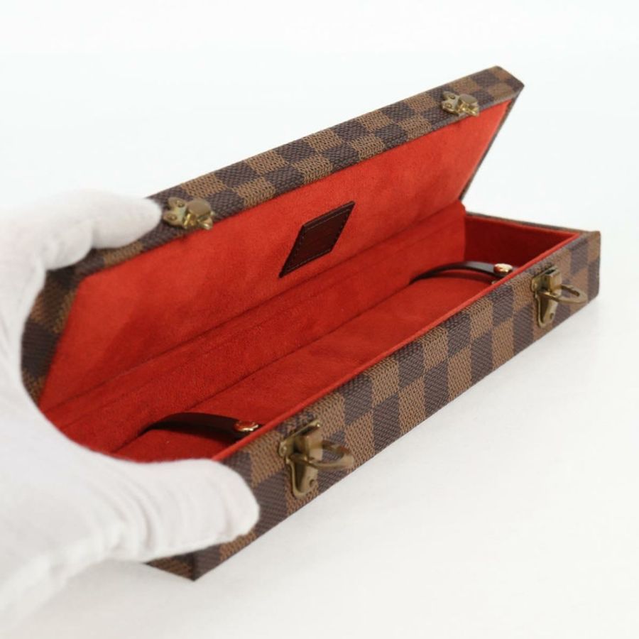 【日本直送】路易威登 Damier Ebene 腕錶盒配件盒 LV 正品 135442SV-7