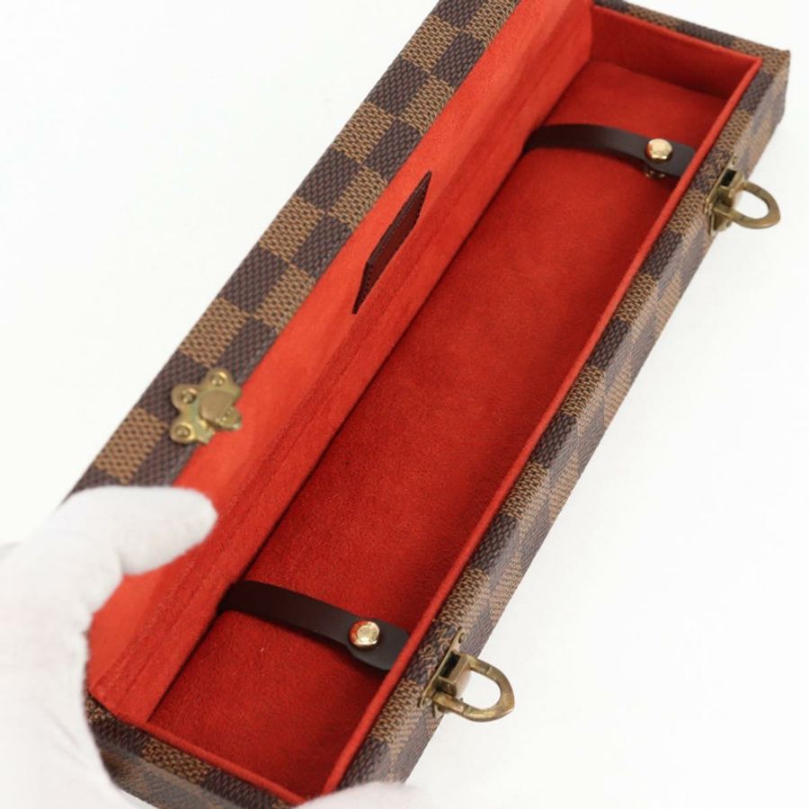 【日本直送】路易威登 Damier Ebene 腕錶盒配件盒 LV 正品 135442SV-8